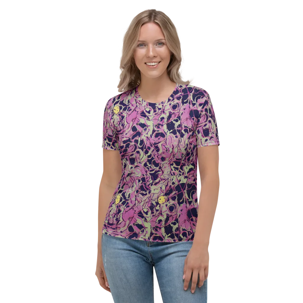 Lavender Frenzy on Women's Crew Neck T-Shirt — Front