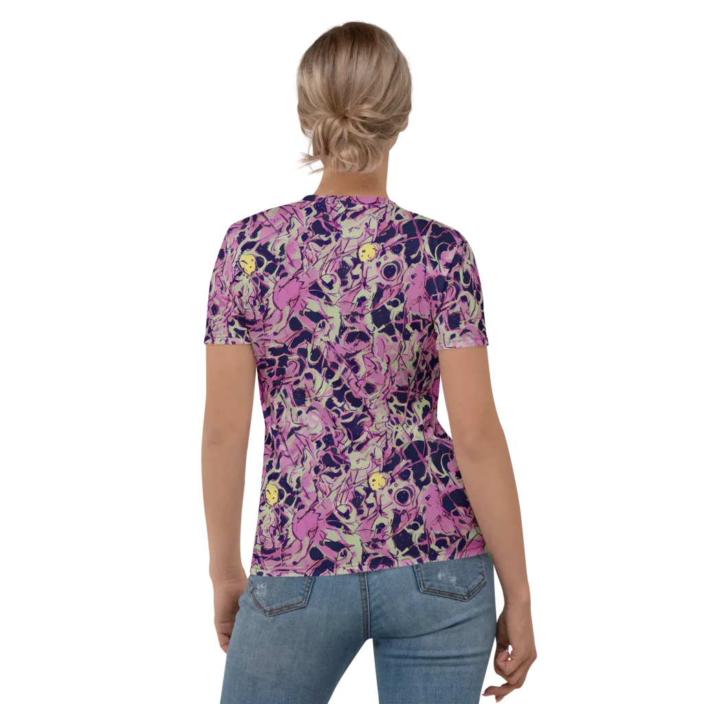 Lavender Frenzy on Women's Crew Neck T-Shirt — Back