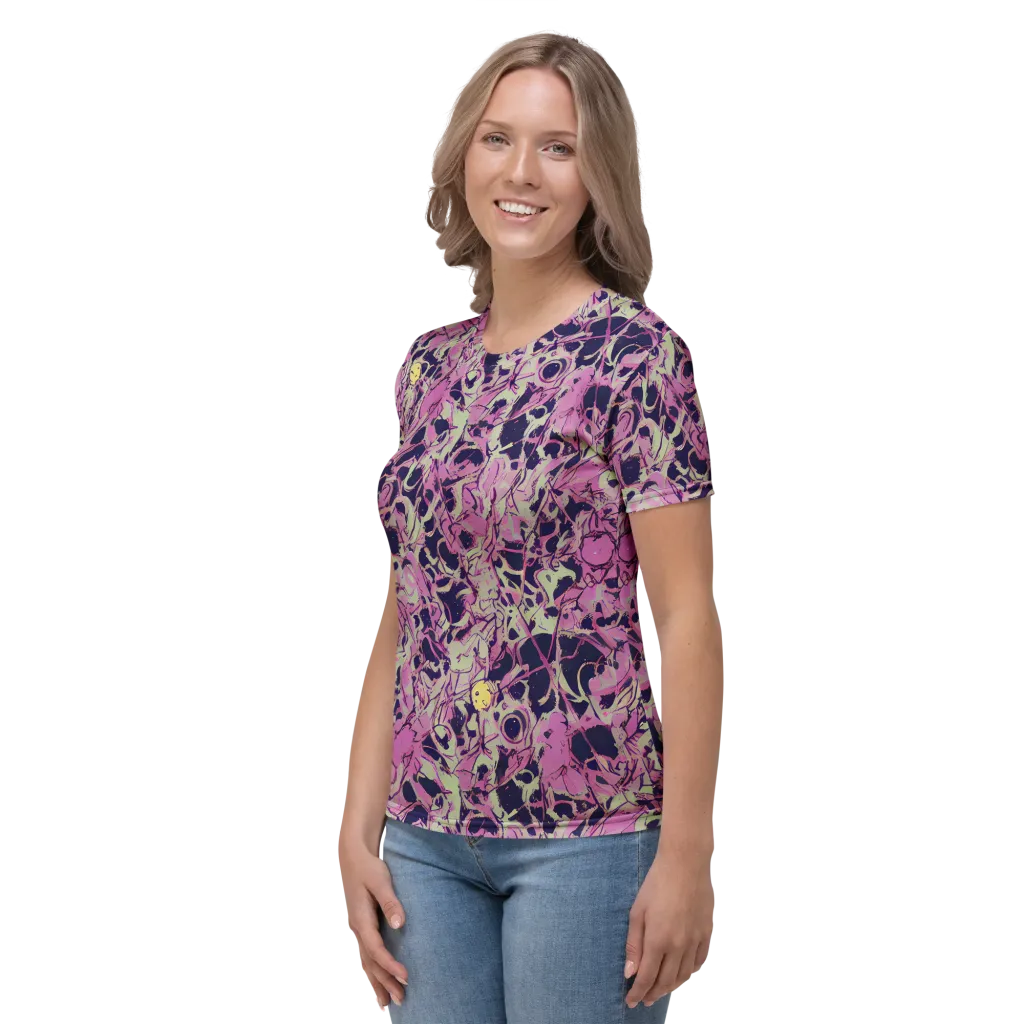 Lavender Frenzy on Women's Crew Neck T-Shirt — Left