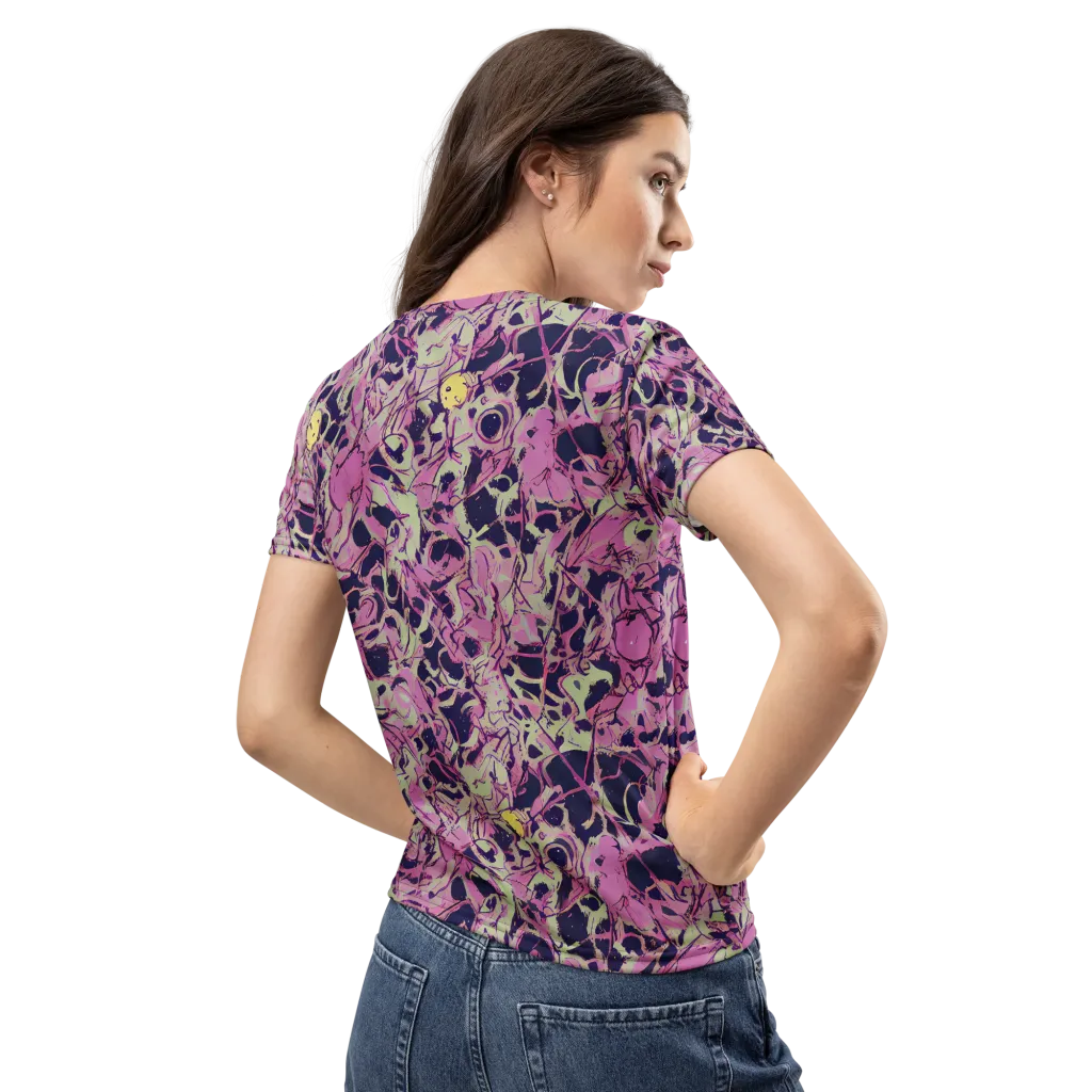 Lavender Frenzy on Women's Crew Neck T-Shirt — Back