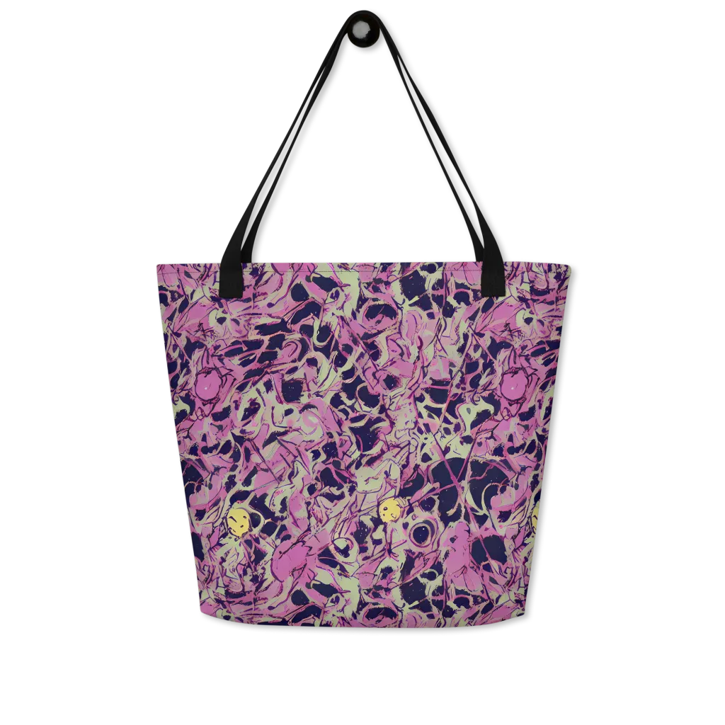 Lavender Frenzy on Large Tote Bag W/ Pocket — Front