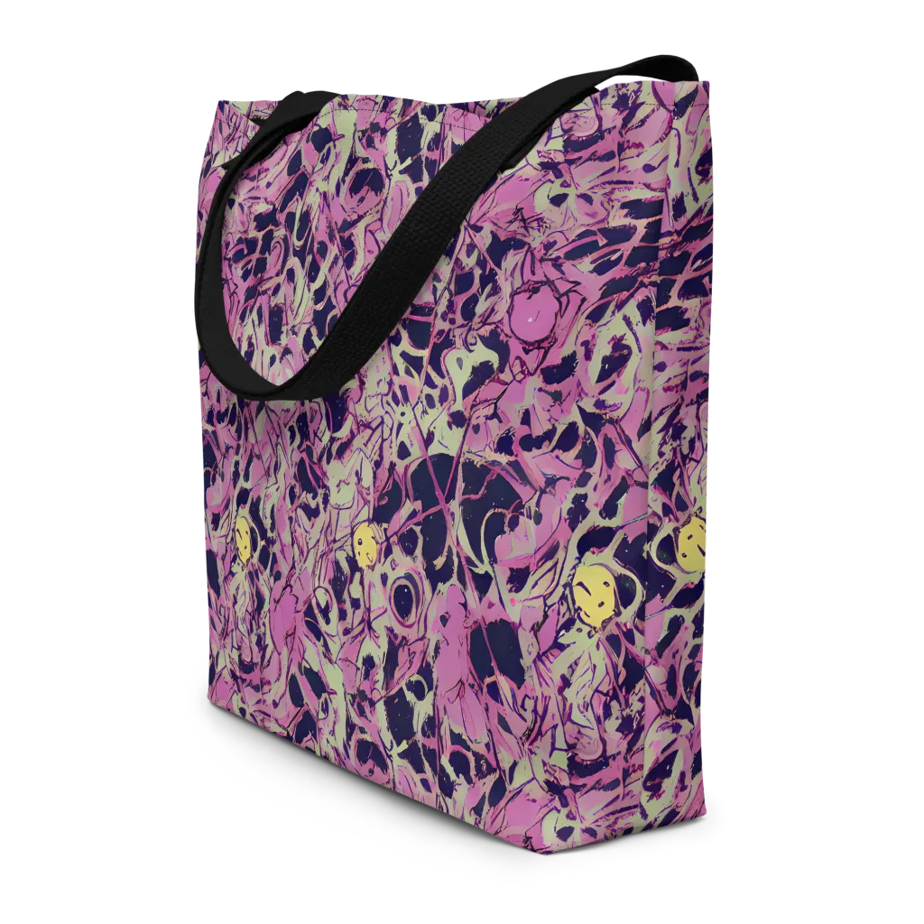 Lavender Frenzy on Large Tote Bag W/ Pocket — Front