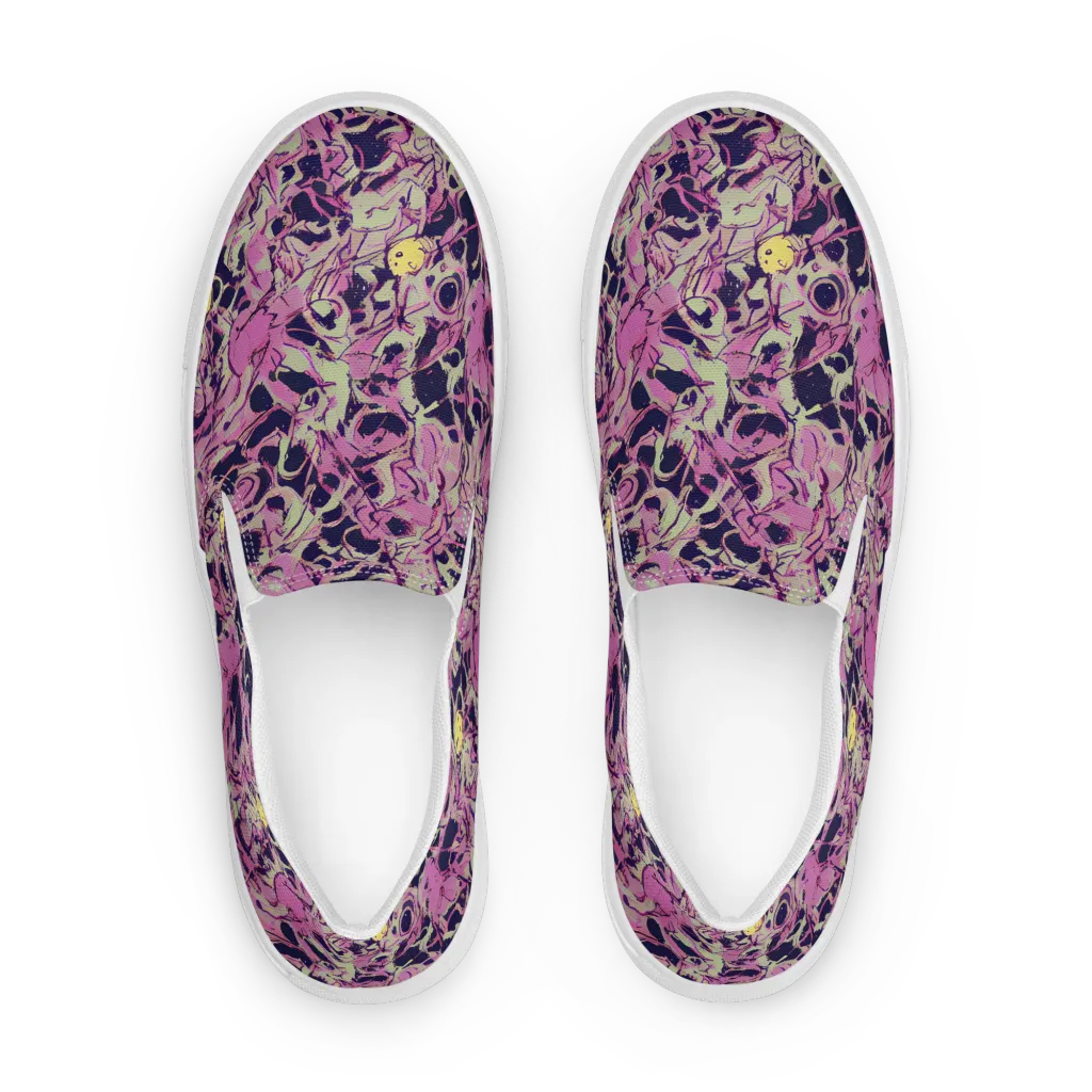 Lavender Frenzy on Women's Slip-On Canvas Shoes — Front