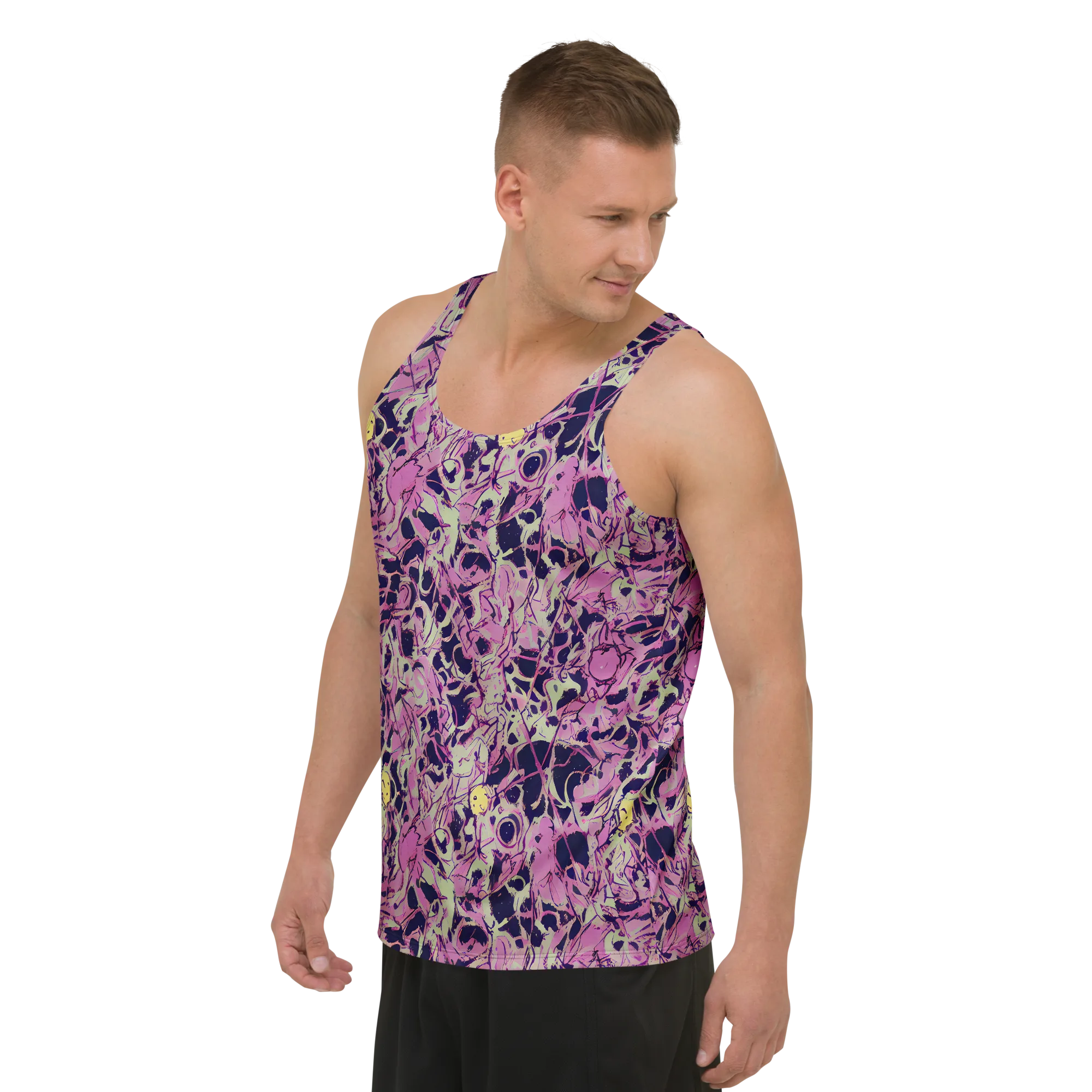 Lavender Frenzy on Men's Tank Top — Left Front