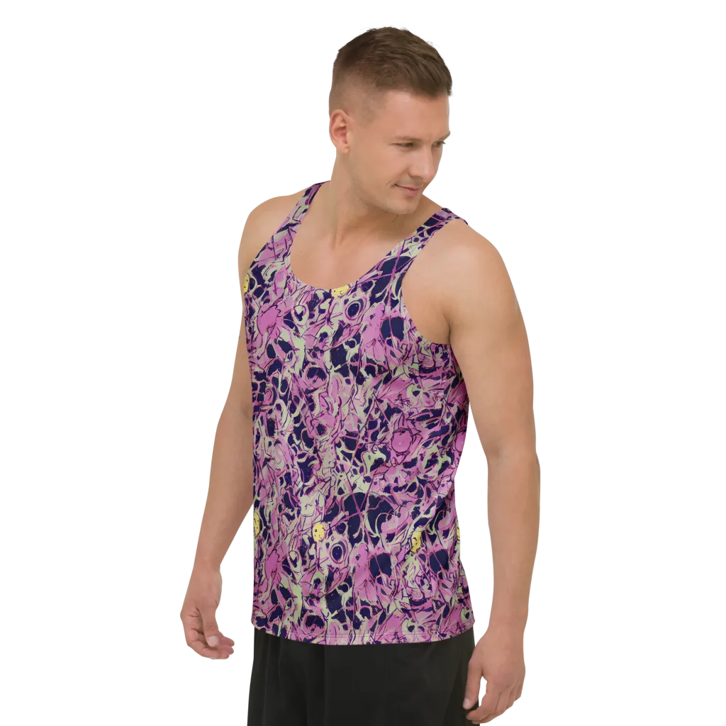 Lavender Frenzy on Men's Tank Top — Left Front