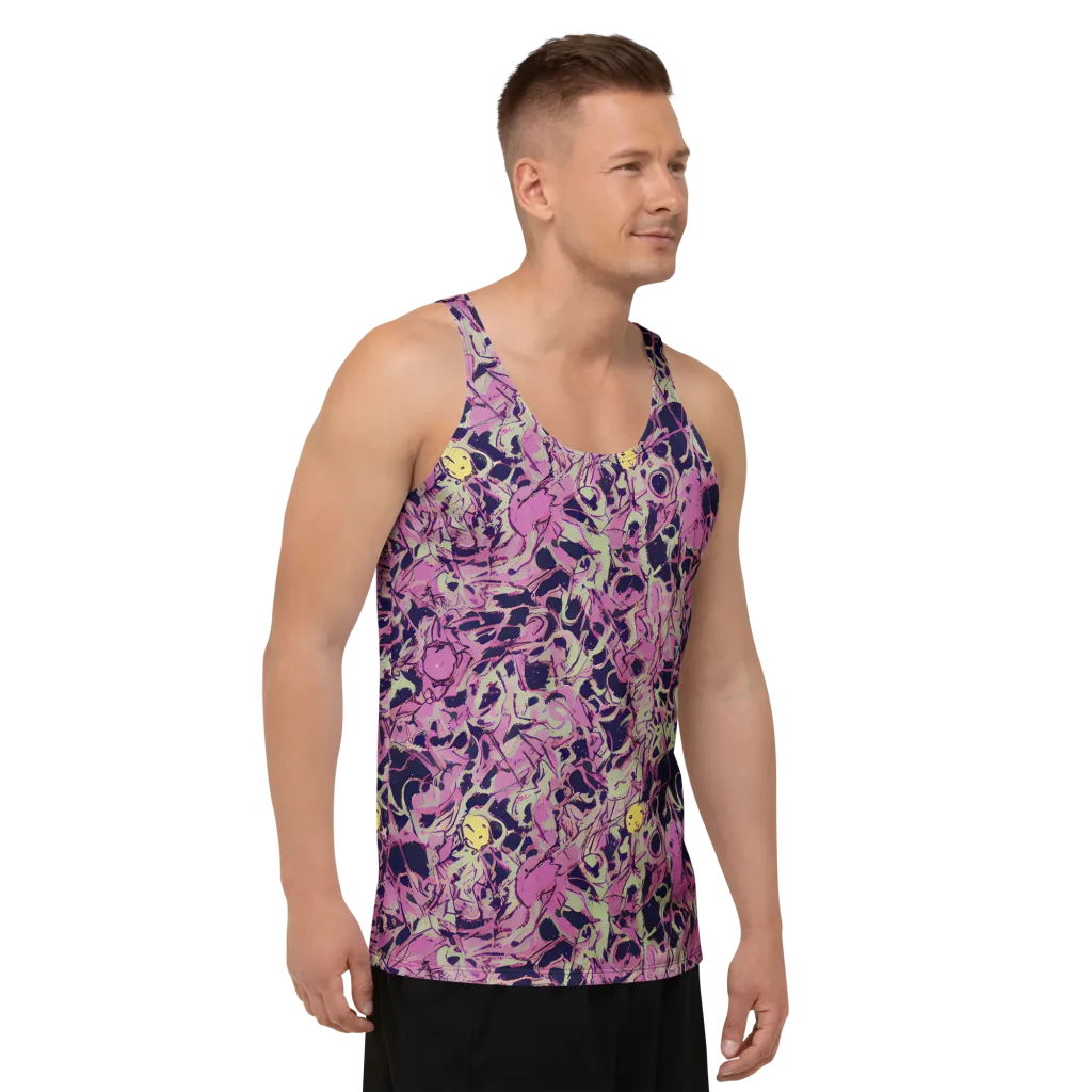 Lavender Frenzy on Men's Tank Top — Right Front