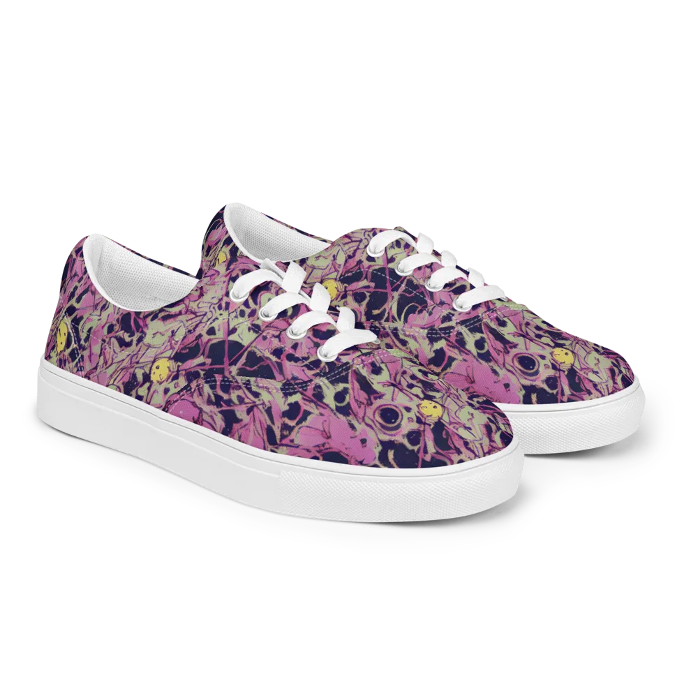 Lavender Frenzy on Men's Lace-Up Canvas Shoes — Right Front