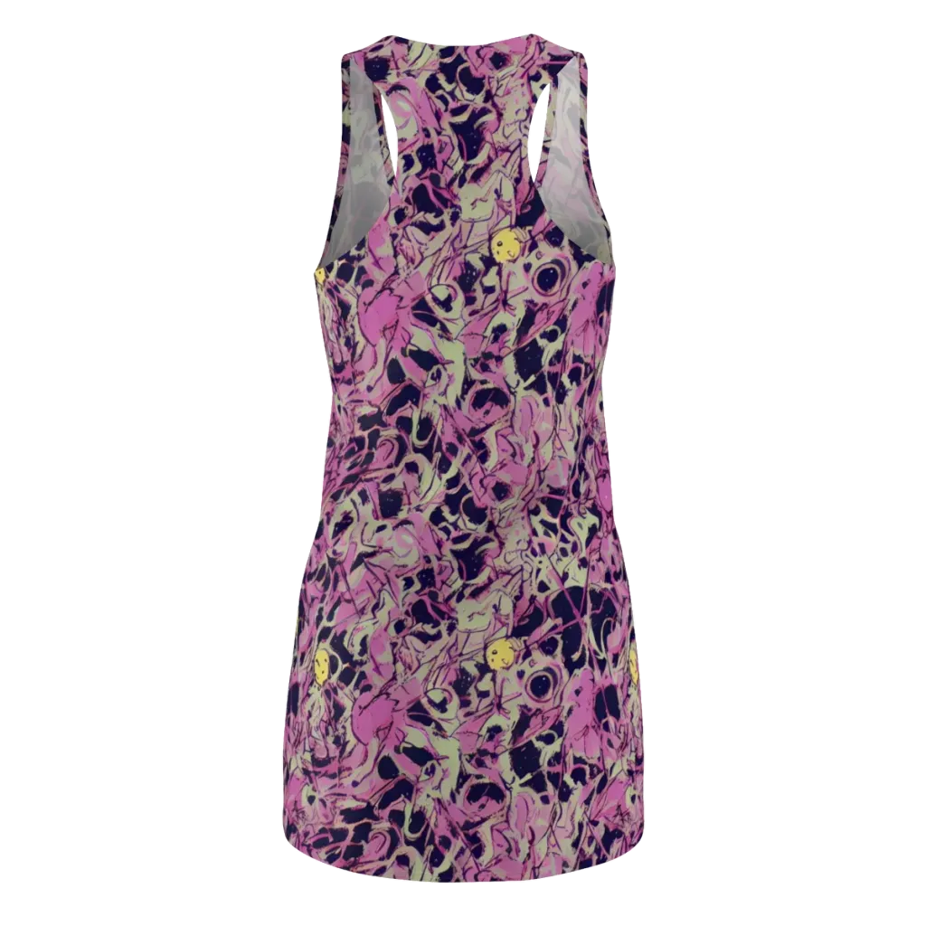 Lavender Frenzy on Racerback Dress — Back