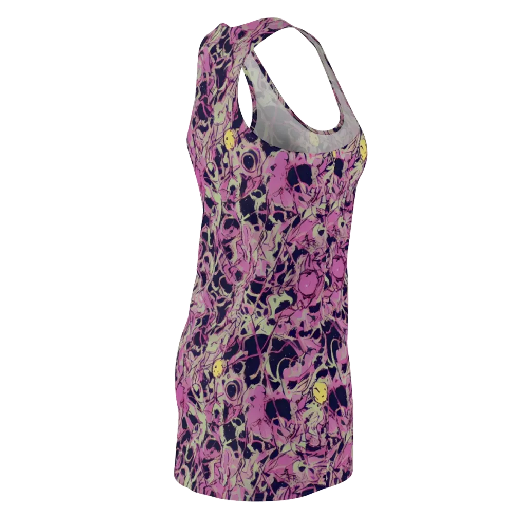 Lavender Frenzy on Racerback Dress — Back Side