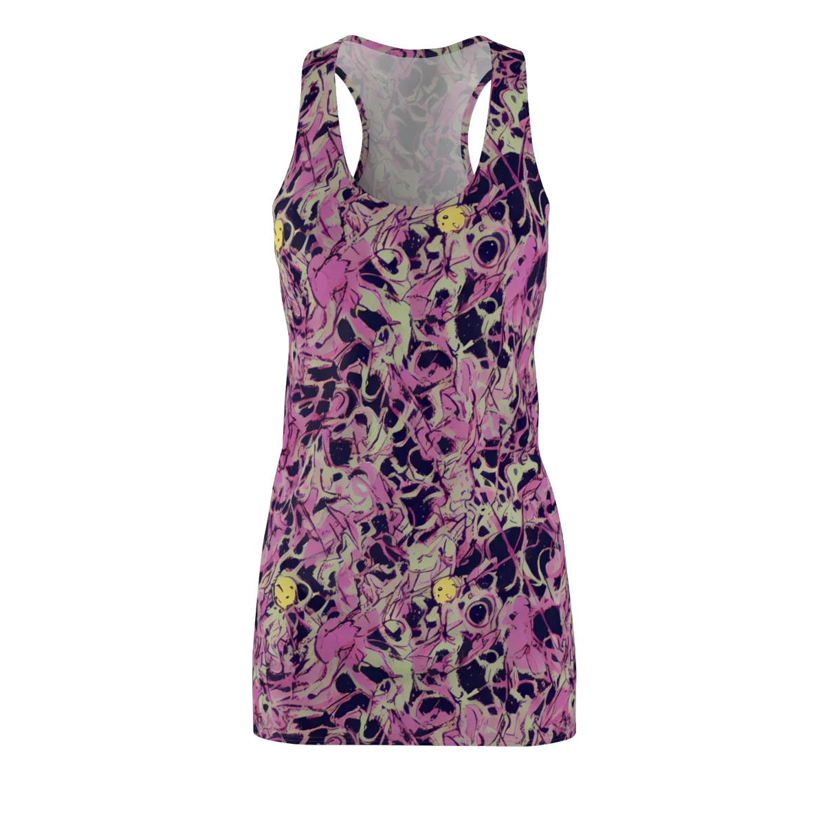 Lavender Frenzy on Racerback Dress — Front