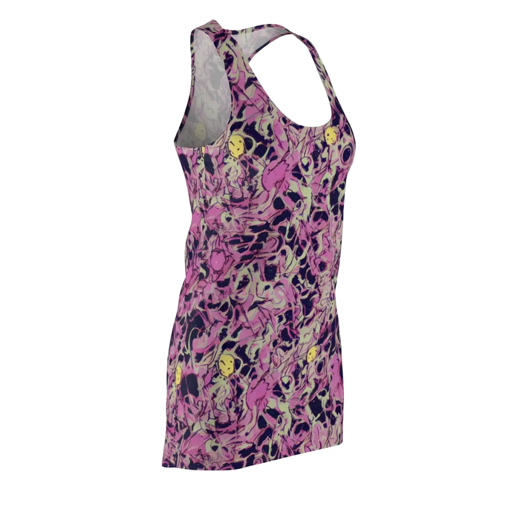 Lavender Frenzy on Racerback Dress — Front Side