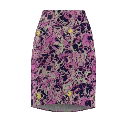 Lavender Frenzy on a Pencil Skirt
