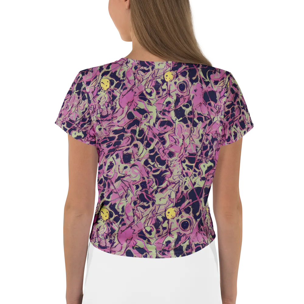 Lavender Frenzy on Crop Tee — Back