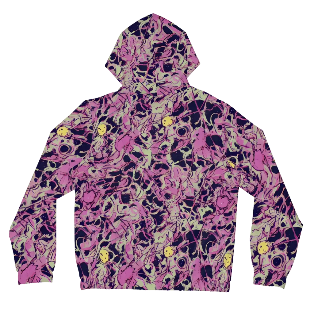 Lavender Frenzy on Women's Full-Zip Hoodie — Back