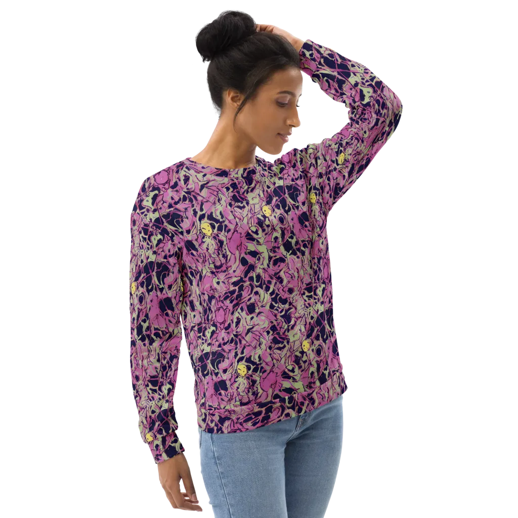 Lavender Frenzy on Sweatshirt — Right Front