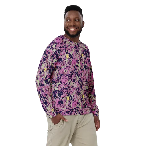 Lavender Frenzy on a Sweatshirt