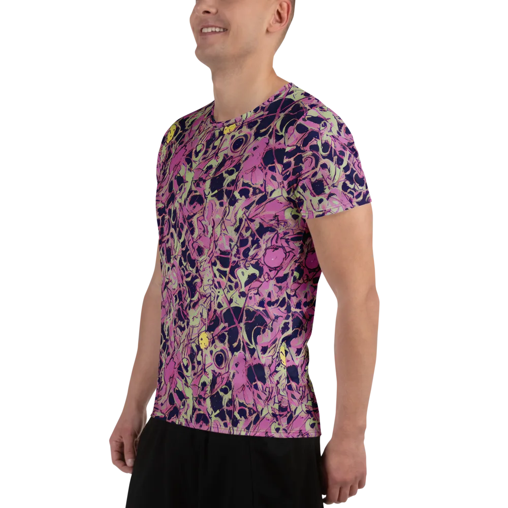 Lavender Frenzy on Men's Athletic T-Shirt — Left