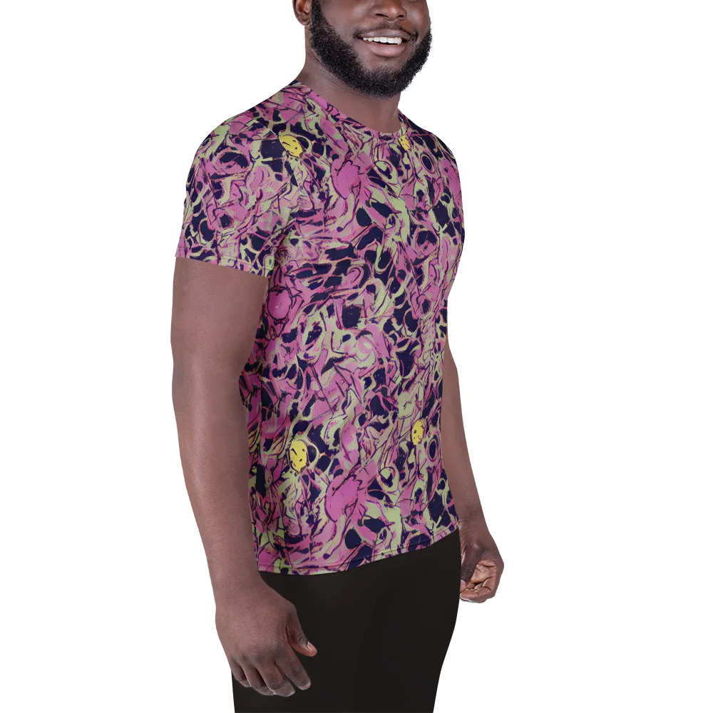 Lavender Frenzy on Men's Athletic T-Shirt — Right