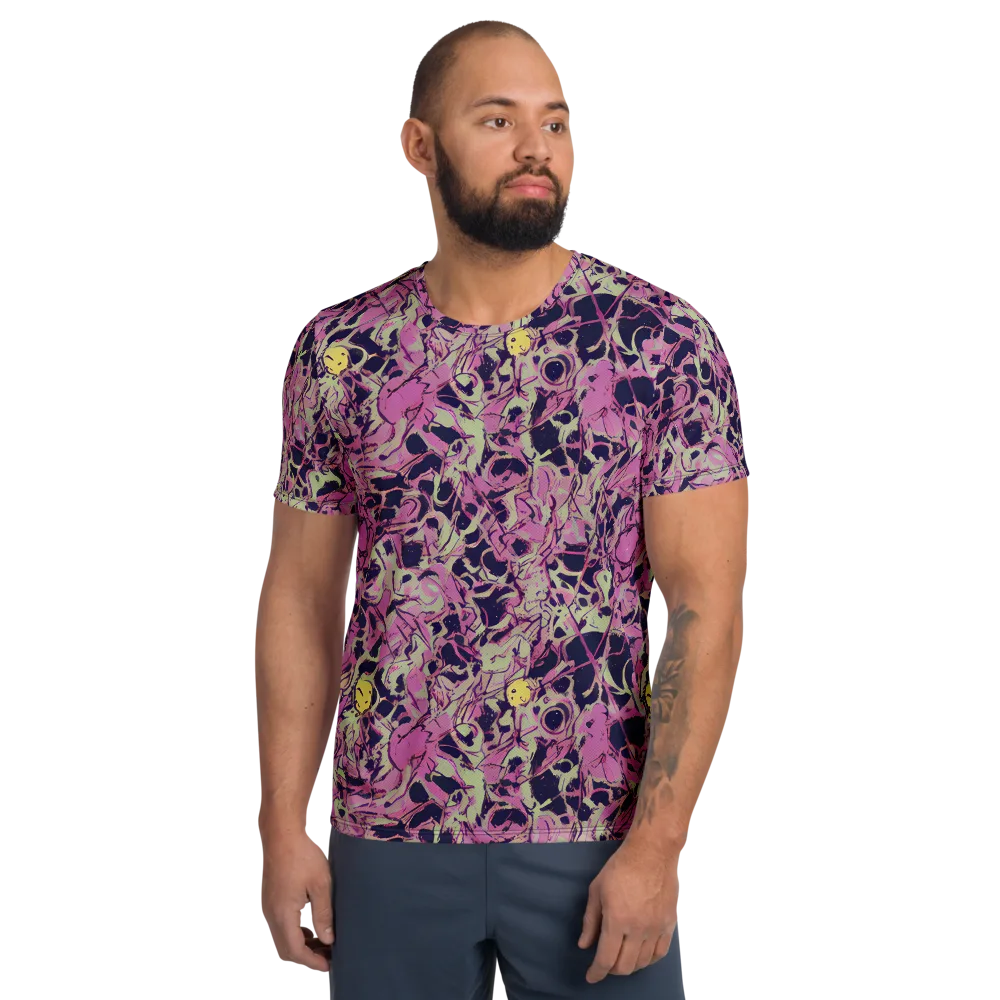 Lavender Frenzy on Men's Athletic T-Shirt — Front