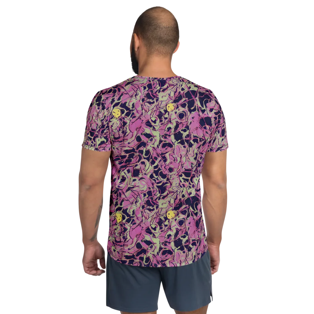 Lavender Frenzy on Men's Athletic T-Shirt — Back