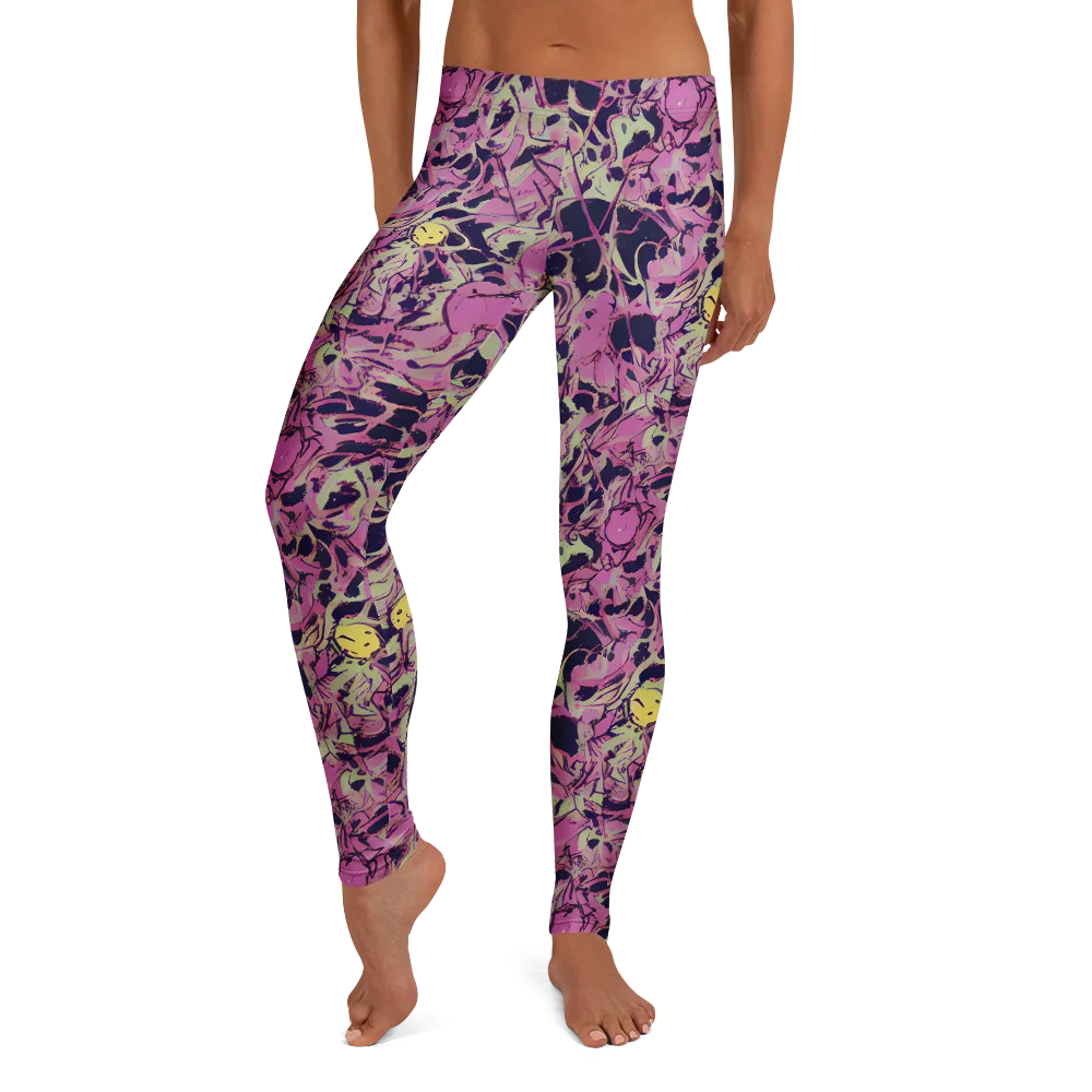 Lavender Frenzy on Leggings — Front