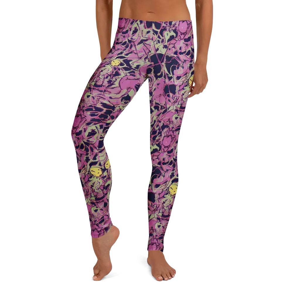 Lavender Frenzy on Leggings — Front
