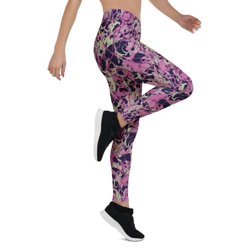 Lavender Frenzy on Leggings — Right