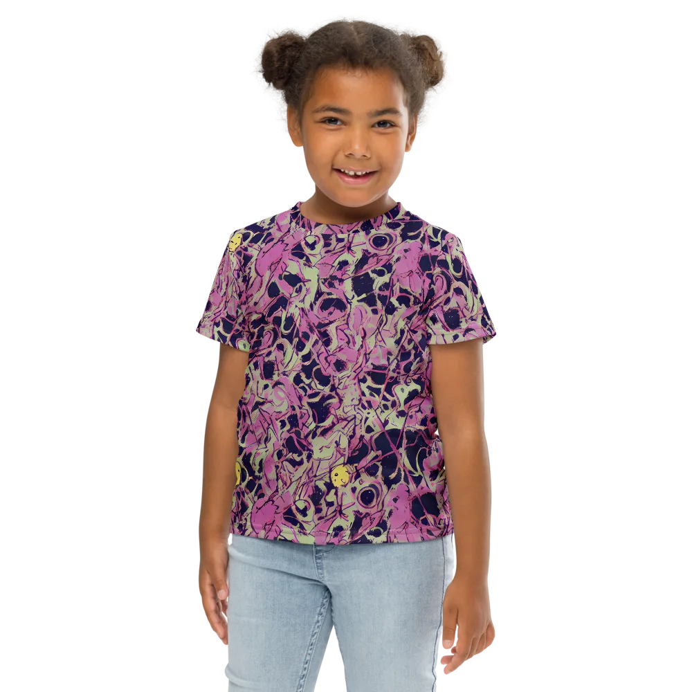 Lavender Frenzy on Kids Crew Neck T-Shirt — Front
