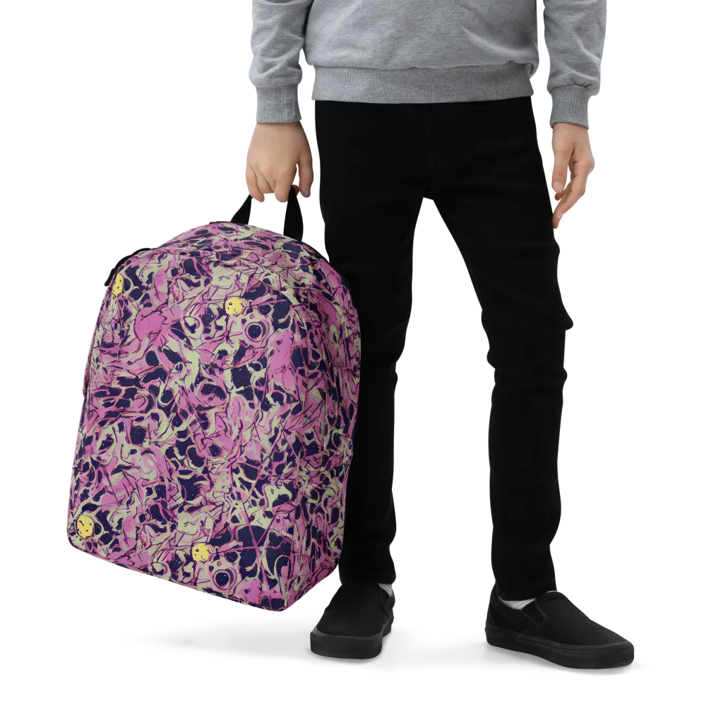 Lavender Frenzy on Minimalist Backpack — Zoomed-in
