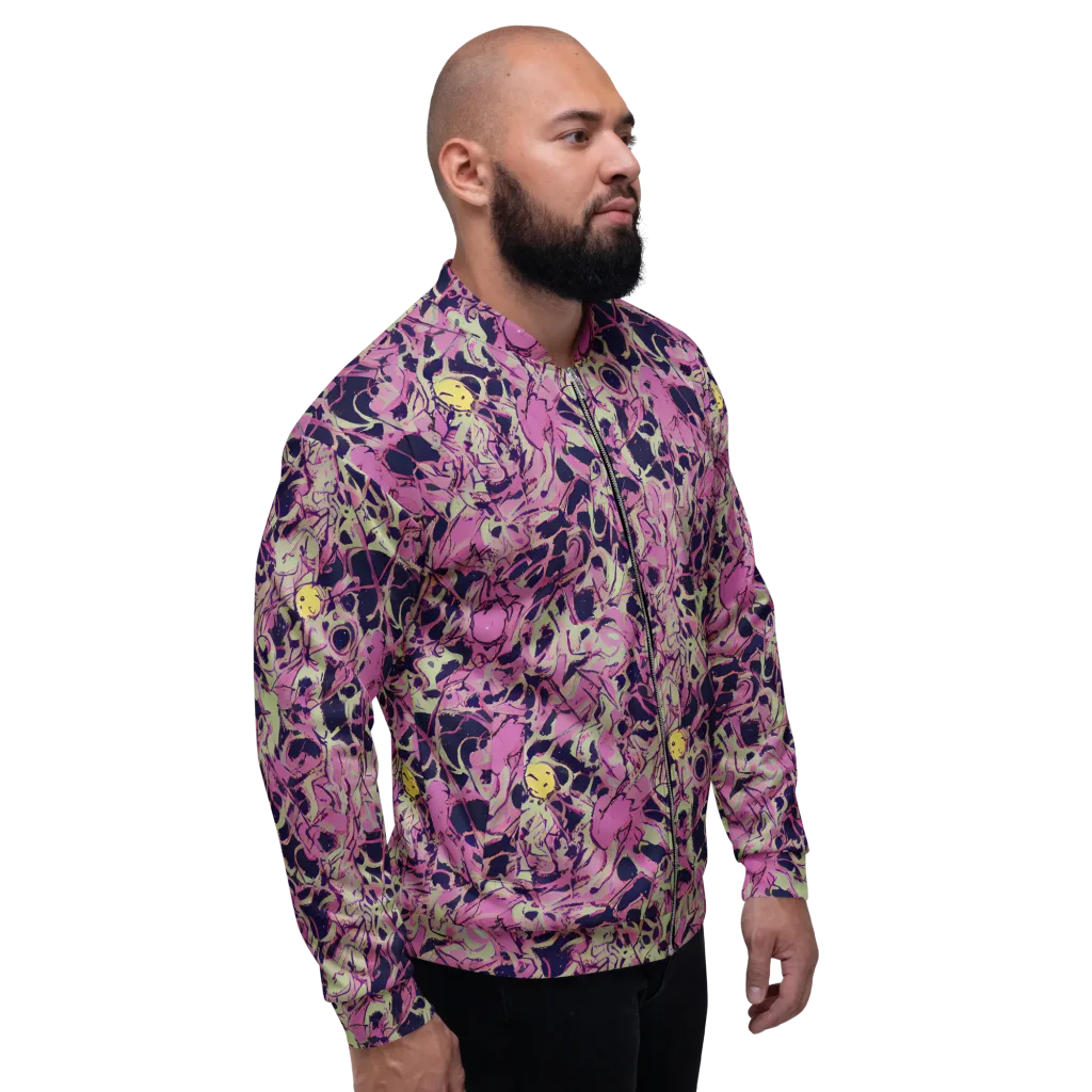 Lavender Frenzy on Bomber Jacket — Right