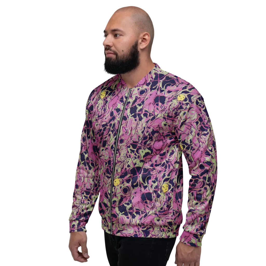 Lavender Frenzy on Bomber Jacket — Left
