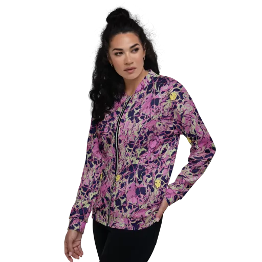 Lavender Frenzy on a Bomber Jacket