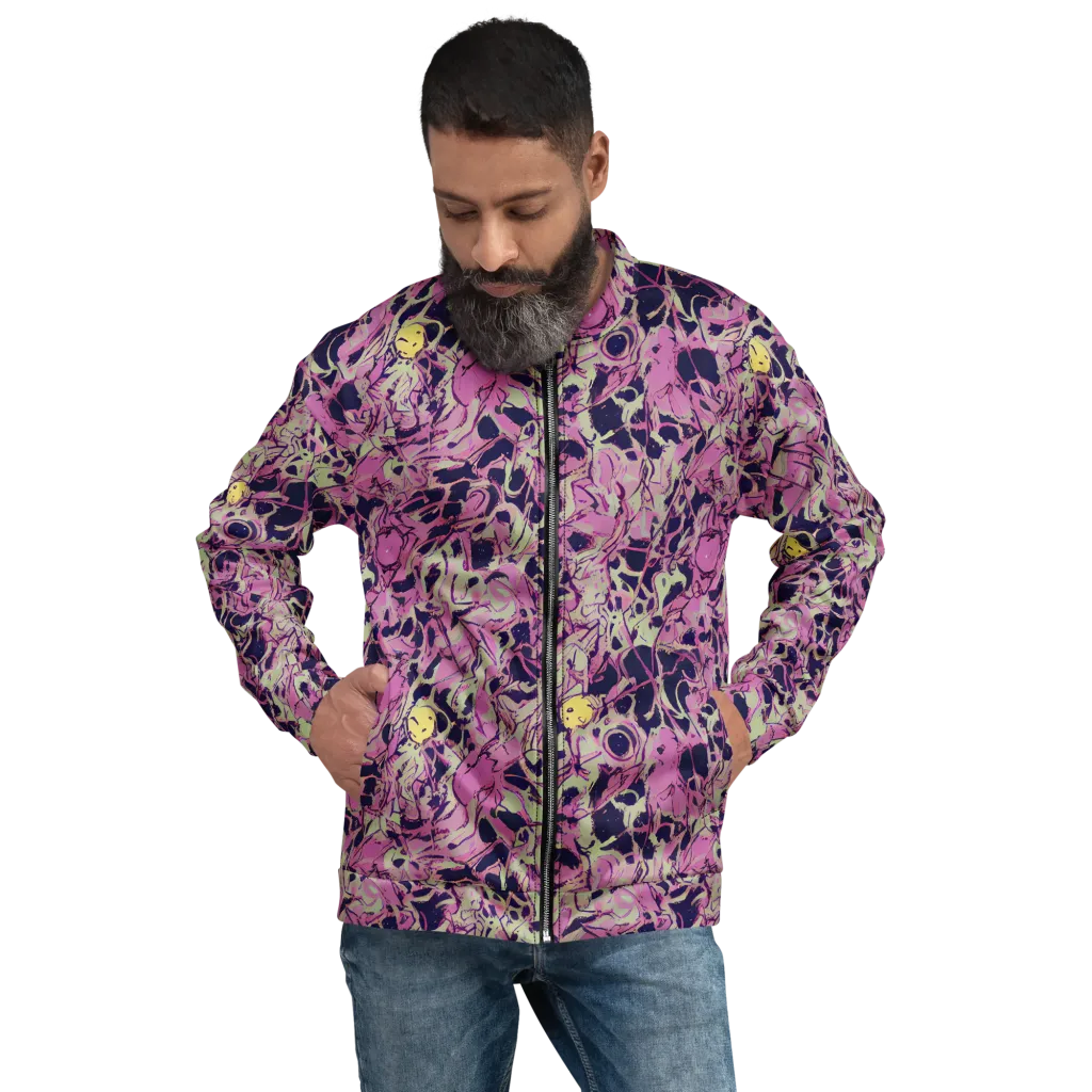 Lavender Frenzy on Bomber Jacket — Front