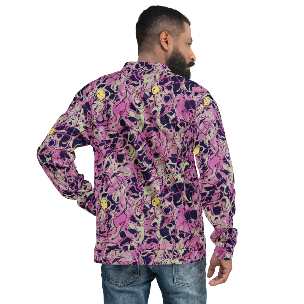 Lavender Frenzy on Bomber Jacket — Back