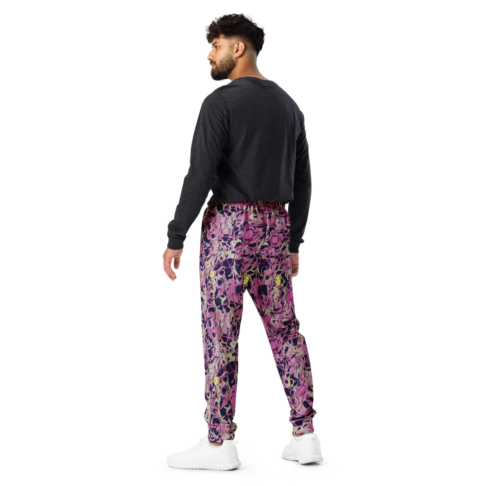 Lavender Frenzy on Men's Joggers — Back