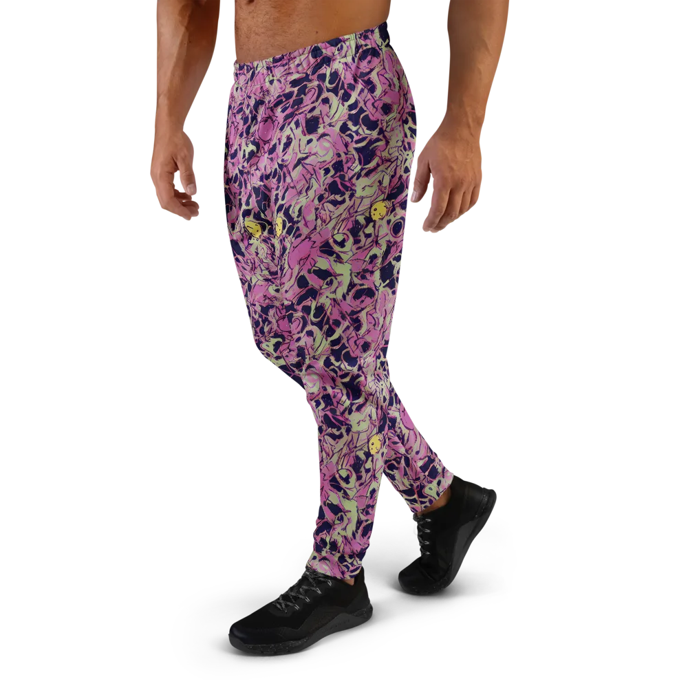 Lavender Frenzy on Men's Joggers — Left