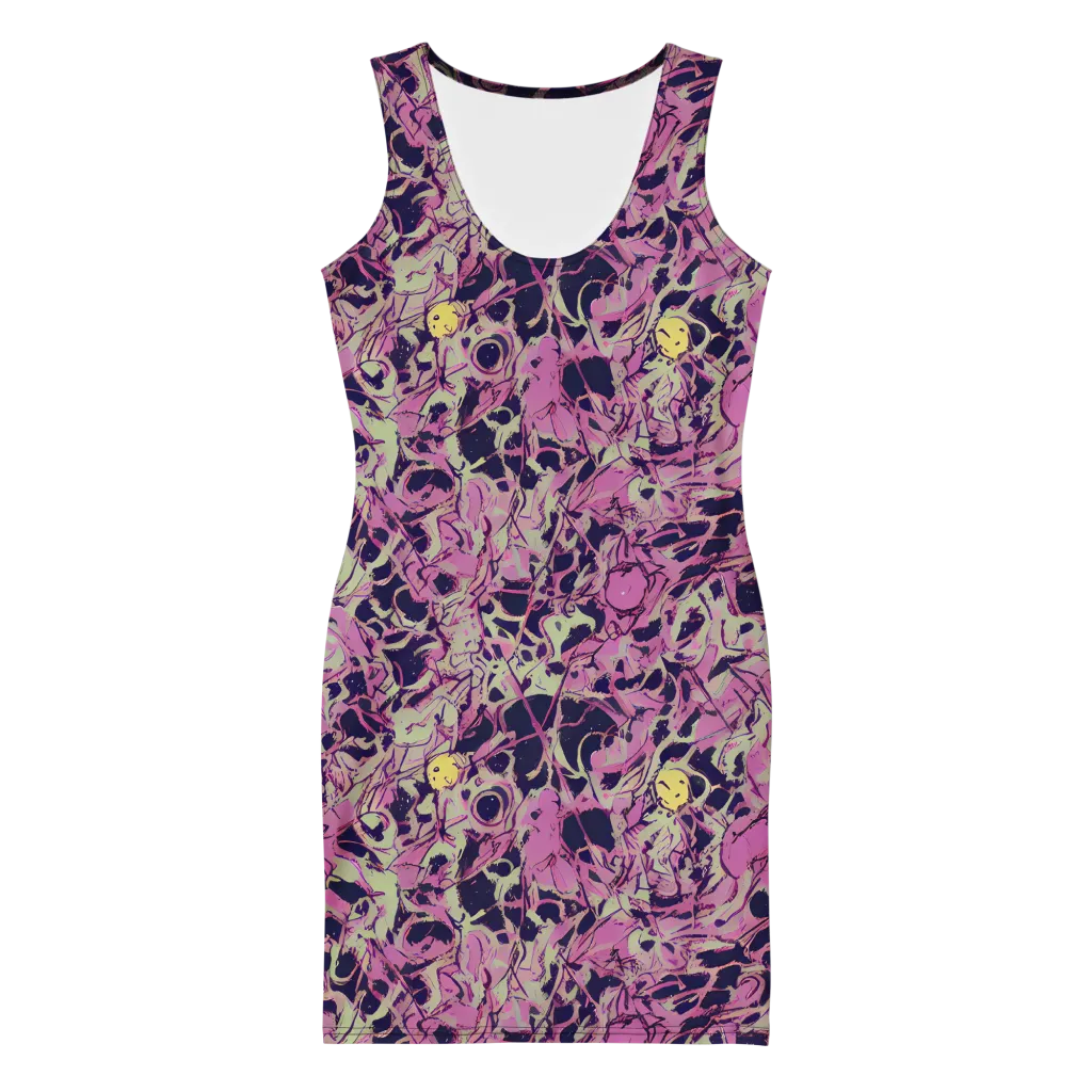 Lavender Frenzy on Bodycon Dress — Front