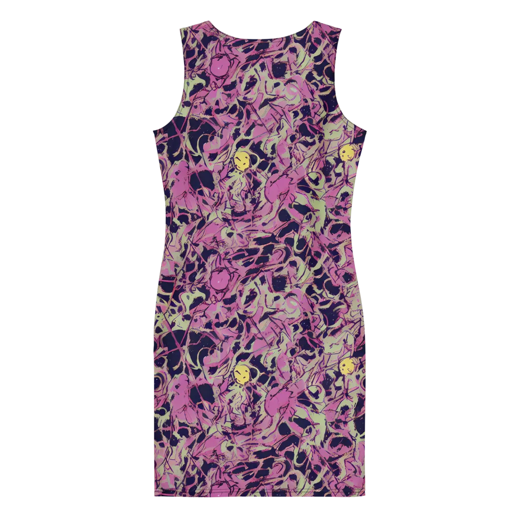 Lavender Frenzy on Bodycon Dress — Back