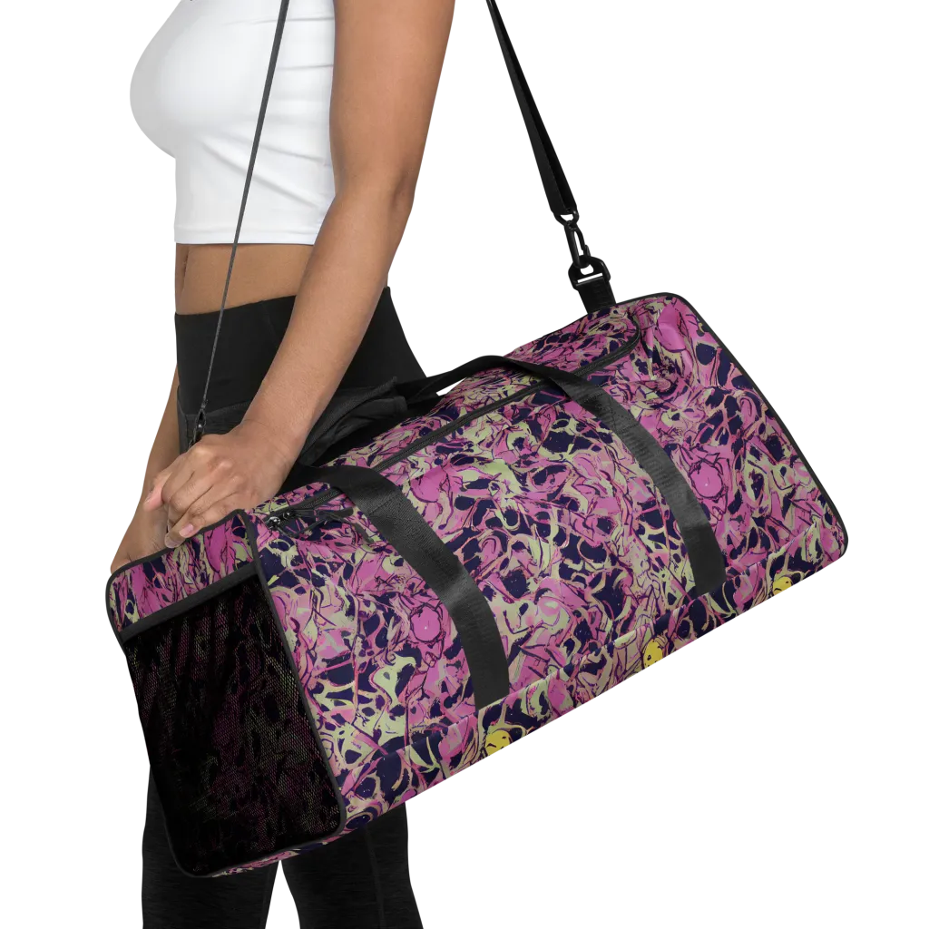 Lavender Frenzy on Duffle Bag — Front