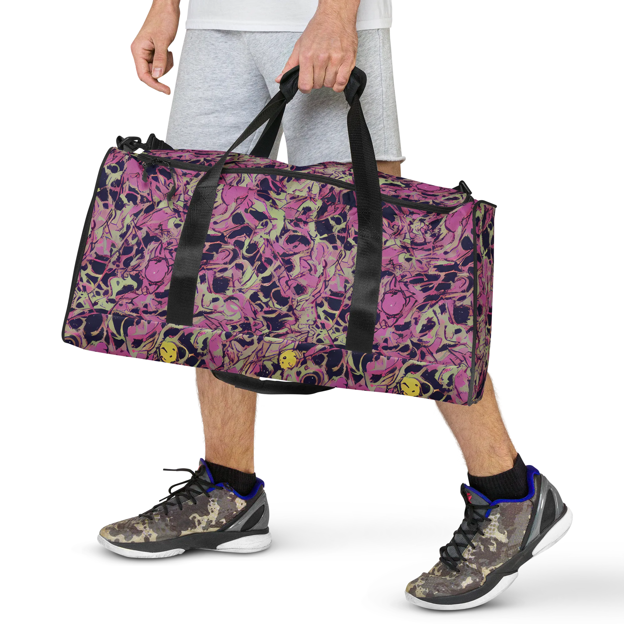 Lavender Frenzy on Duffle Bag — Front