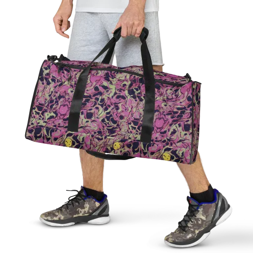 Lavender Frenzy on a Duffle Bag