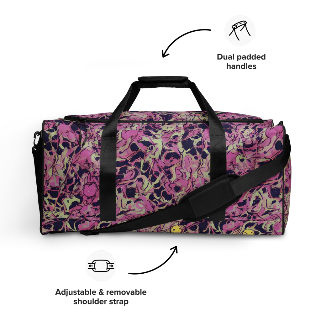 Lavender Frenzy on Duffle Bag — Front
