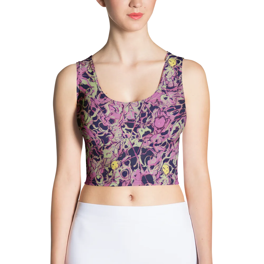 Lavender Frenzy on Crop Top — Front