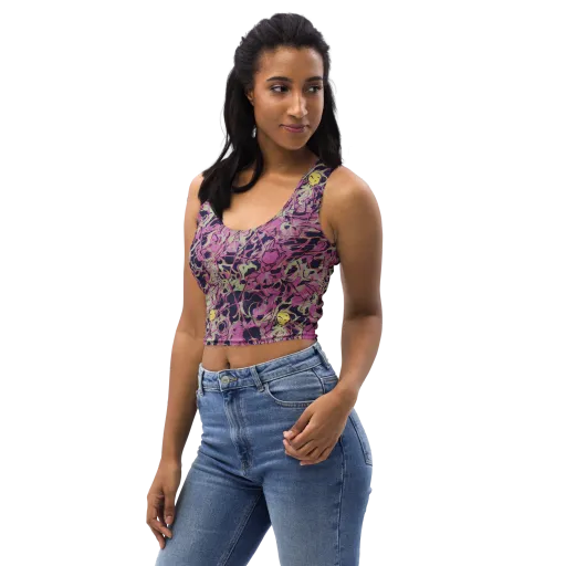 Lavender Frenzy on a Crop Top