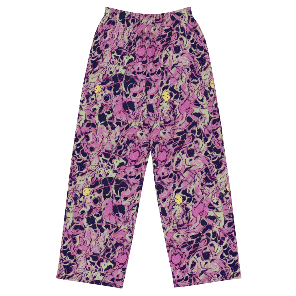 Lavender Frenzy on Wide-Leg Pants — Front