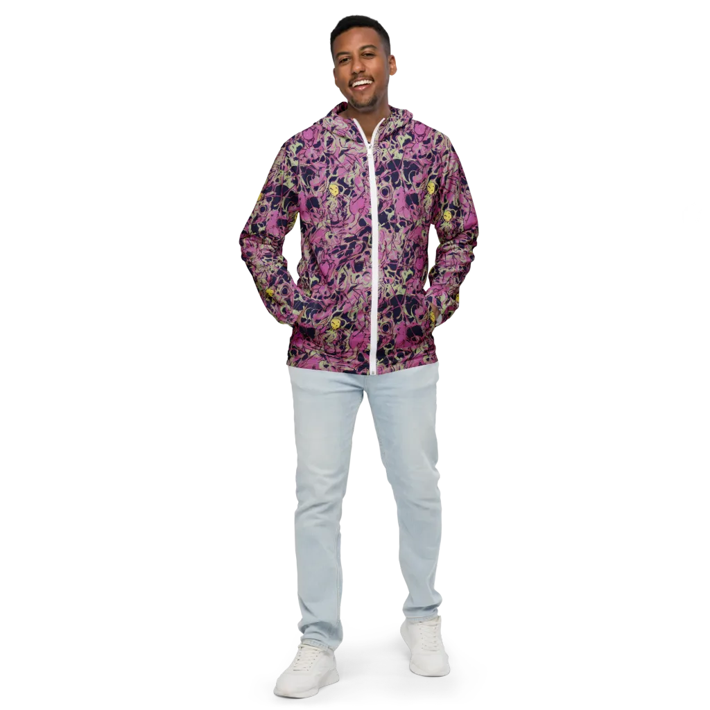 Lavender Frenzy on Men's Windbreaker — Front