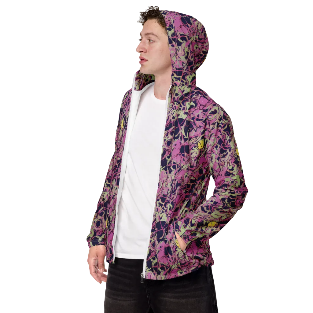 Lavender Frenzy on Men's Windbreaker — Left Front