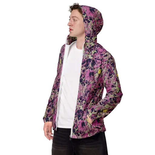 Lavender Frenzy on a Men's Windbreaker