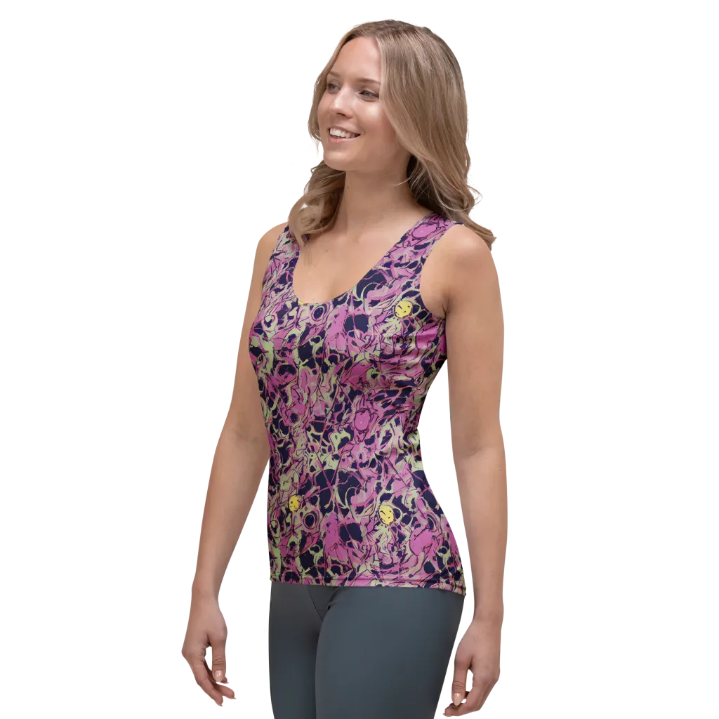 Lavender Frenzy on Women's Tank Top — Left Front