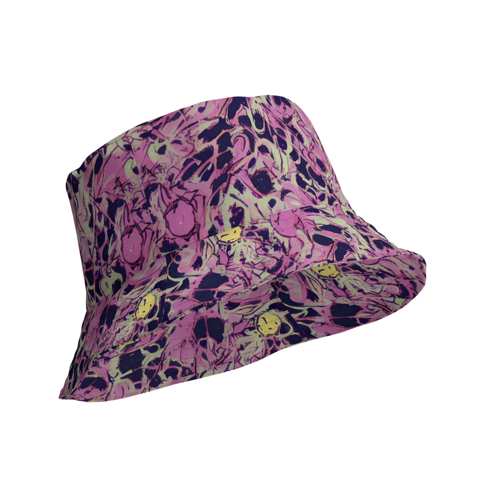 Lavender Frenzy on Reversible Bucket Hat — Product details Outside